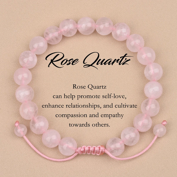 Rose Quartz Love Energy adjustable  Bracelet